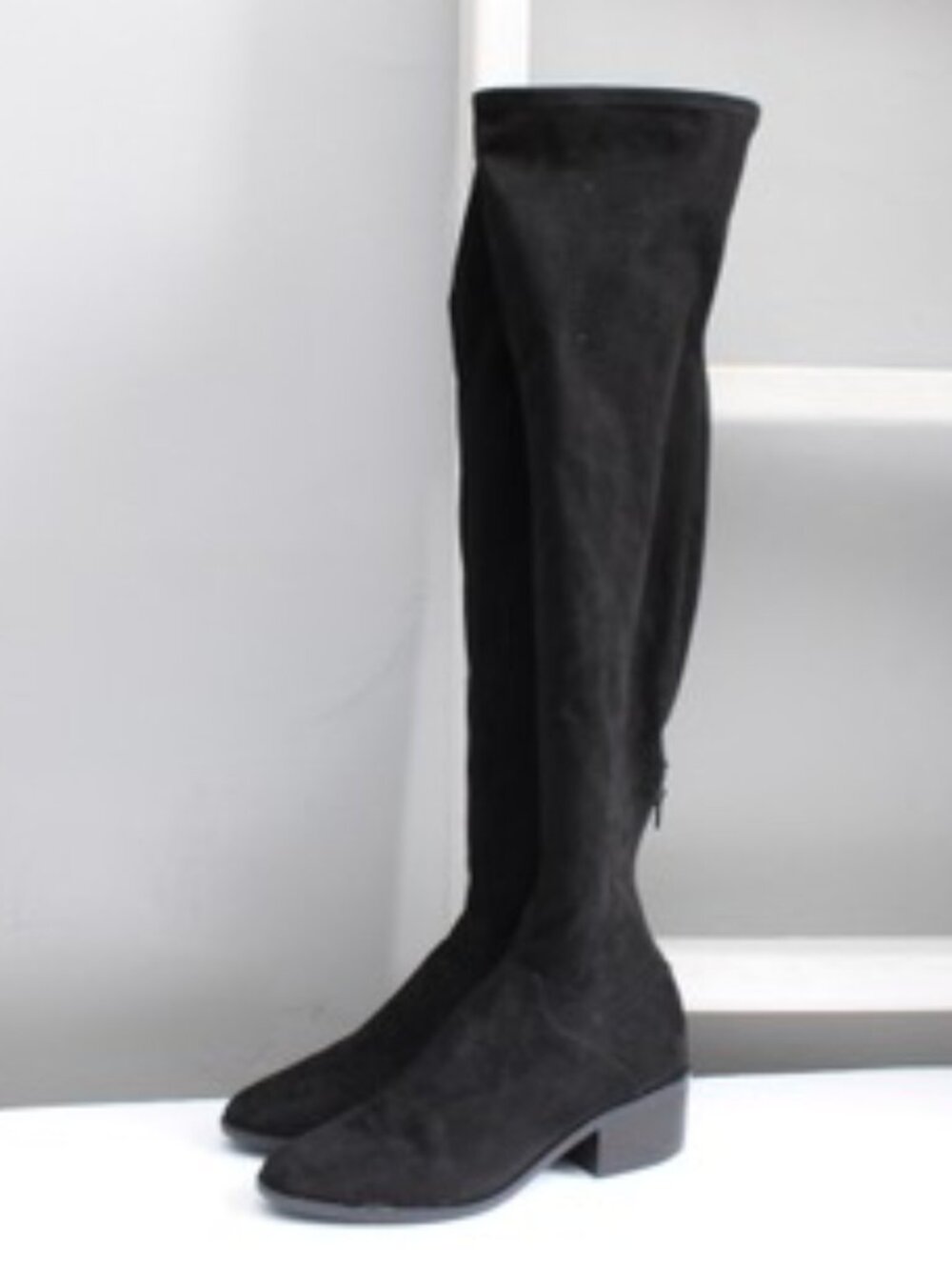 Steve Madden Women's Gabbie Above The Knee Boots Faux Suede Block Heel Size 11